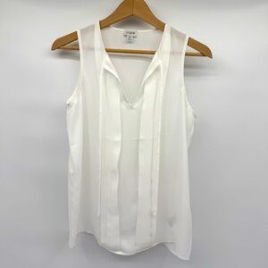 J. Crew Factory Women’s Sleeveless Tank Size XS‎ White Career Wear Basic